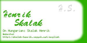 henrik skalak business card